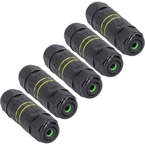 Connecteurs de Bande LED, Connecteurs Cylindriques avec une Bonne conductivité, Connecteur d'alimentation LED étanche IP68, Connecteur d'alimentation à 3 Broches, Connecteur de (1/4)