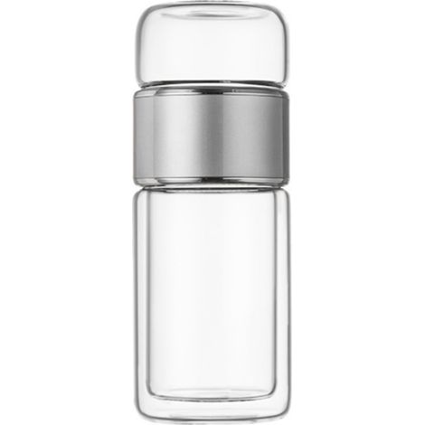 Infuseur à thé bouteille 420ml double couche acier inoxydable infusoire étanche verre gourde pour bureau voyage maison