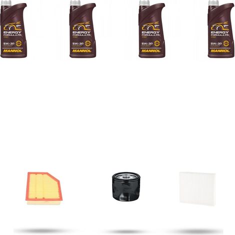 Kit tagliando 3 FILTRI e 4L OLIO compatibile con Volvo S60 II V60 Cross Country 1.6 T4 132kw dal 2010 (1/5)