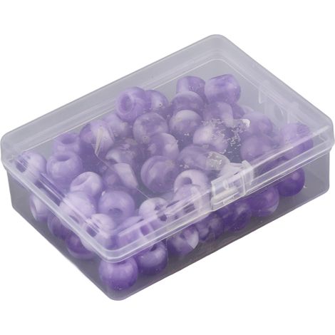 74 perles violettes pour tresses et dreadlocks, idéales pour la décoration de cheveux à faire soi-même. (1/5)