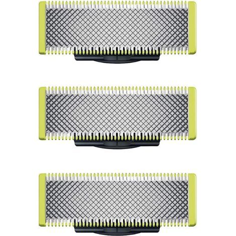 Lames de rechange pour rasoir Philips OneBlade – Acier inoxydable – Coupe précise – Lot de 3 – Utilisation humide et sèche (1/5)