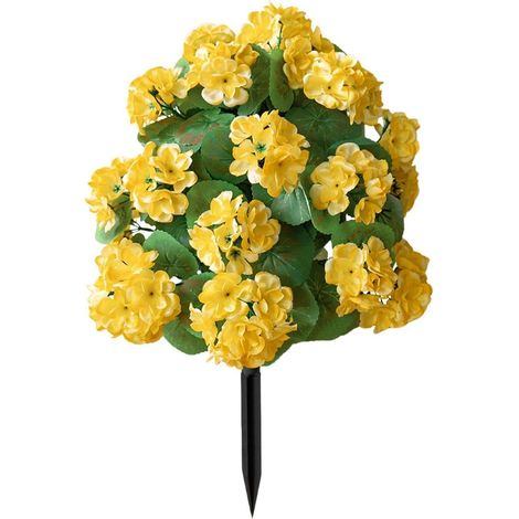 Fleurs Artificielles D'Extérieur Faux Bégonia De Jardin avec Tuteurs Fleurs Artificielles Pour Porche Et Extérieur pour votre jardin, cour, patio, porche, pelouse, balcon et arrière-cour (1/5)
