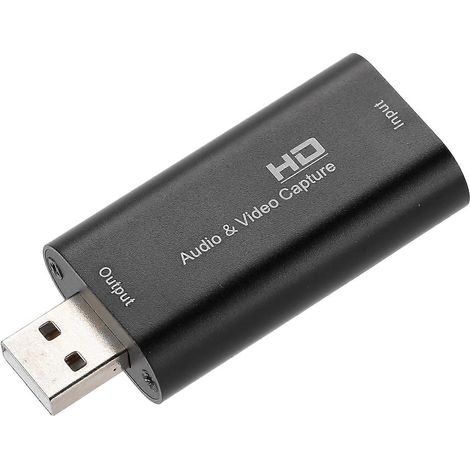 Carte d'acquisition vidéo portable, HDMI/F vers USB/M, prend en charge jusqu'à 1080P, noire. (1/5)