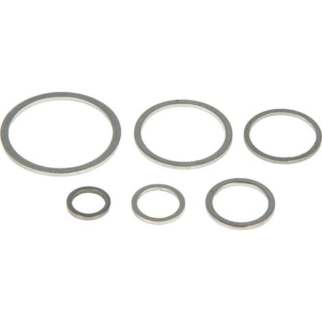 tecuro Aluminium - Flachdichtung, Dichtring für Ölinstallation - 33,3 x 39 x 1,5 mm - 1 Zoll - DN 25 (1/4)