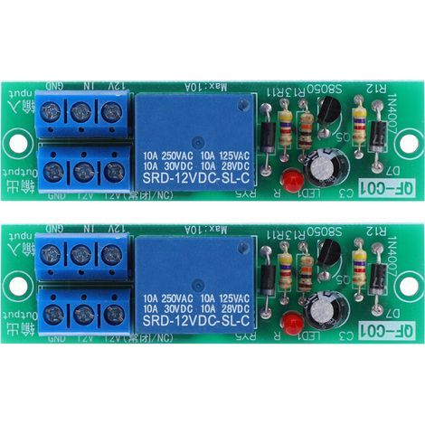 2PCS Module Relais Bistable 12VDC QF-C01 pour Démarrage Arrêt Voiture et Modifications Auto (1/5)
