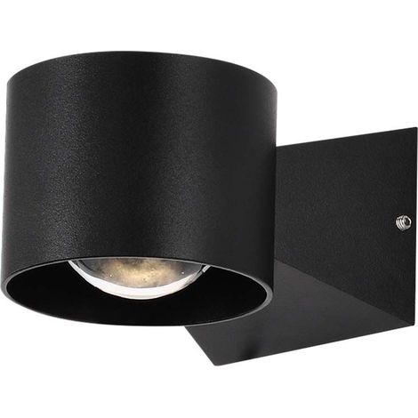 V-TAC 5W LED Wandleuchte Doppelstrahl Schwarz Gehäuse Warmweiß IP65 (1/5)