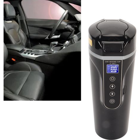Hervidor portátil de 500 ml, pantalla LCD negra, control de temperatura, hervidor de viaje, 96 W, 12 V/24 V (1/5)