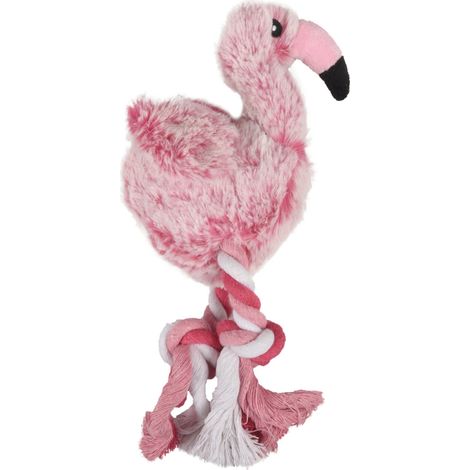 Flamant Rose Andes avec corde 30 cm Jouet pour chien - Flamingo (1/3)