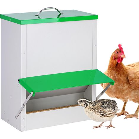 Nourrisseur automatique pour poules et volailles, mangeoire gravitaire étanche en métal pour poulailler