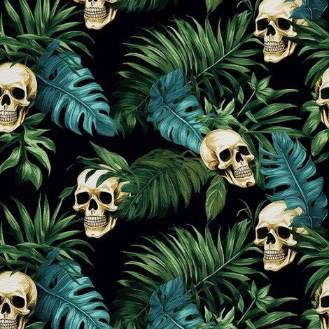 Tela decorativa para exteriores Oxford - Motivo de calavera I DX4732 (1/5)