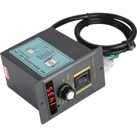 Contrôleur Vitesse Moteur AC 220V 50Hz, Régulateur Moteur électrique Monophasé Gouverneur Electrique Commutateur Courant Aimant Réglable Numérique 0-1450Rpm Module Pilote Générateur Signal (1/5)