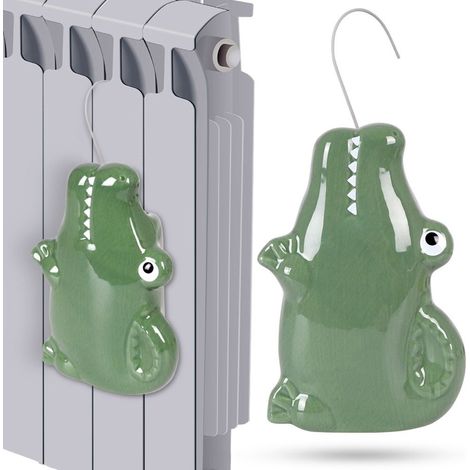 Humidificador de aire para radiador con forma de cocodrilo de cerámica para niños, 160 ml (1/5)