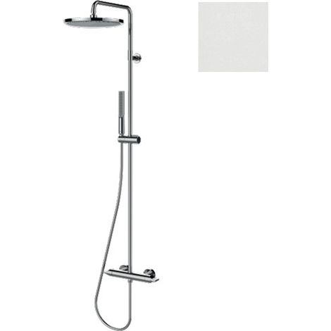 Mitigeur kit colonne de douche murale blanc mat monocommande Apice - Bossini L10508045
