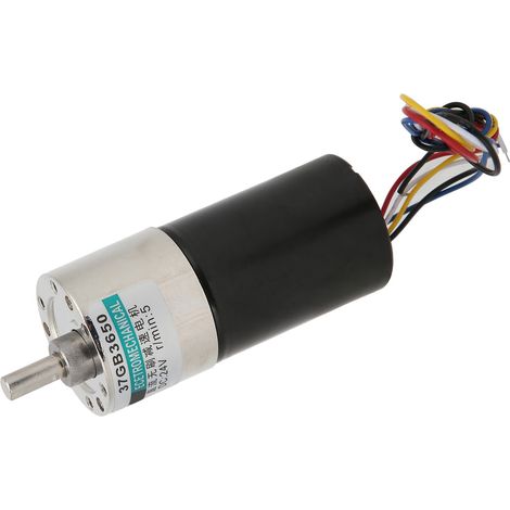 24V Gleichstrom-Getriebemotor 5 U/min, hohes Drehmoment, Permanentmagnet XD37GB3530 mit Halterung und Untersetzungsgetriebe, niedrige Drehzahl, robust. (1/5)