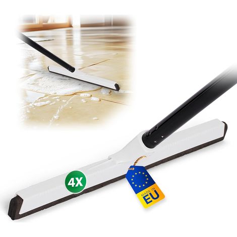 Raclette de douche Novaliv 4X manche long en métal plastique 43cm raclette sol douche terrasse grande raclette lave vitre eau sol piscine raclette