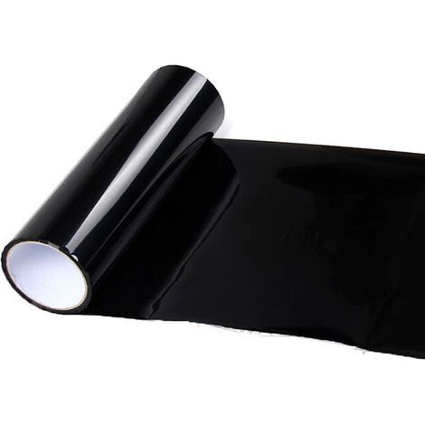 Vinilo adhesivo brillante para coches, película adhesiva de 30 x 200 cm, película para envolver coches, vinilo negro brillante impermeable sin burbujas, para coches, motocicletas, bicicletas, etc., co (1/5)