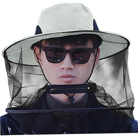 Netzhut, Sonnenschutz, atmungsaktives Mesh-Imkerhut mit Kordelzug für Camping, Wandern, Gartenarbeit, Outdoor, Sommer (1/5)