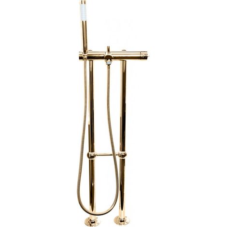 Mitigeur baignoire sur pied SEINA en laiton doré H. 106 cm (1/4)