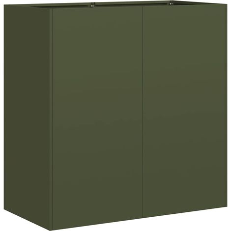 Maison Exclusive - Fioriera Verde Oliva 80x40x80 cm in Acciaio Laminato a Freddo