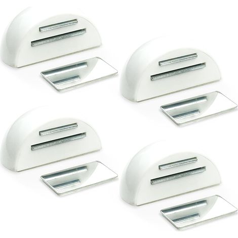 lot de 4 arrêt de porte, magnétique, auto-adhésif, acrylique transparent, pour meubles et murs (1/4)