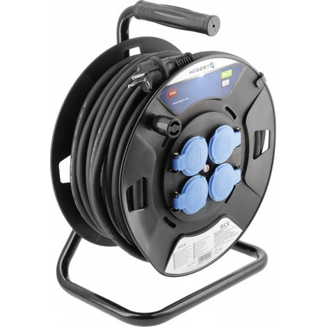 Rallonge avec bobine Hogert HT1E735 30 m 3x2 5 mm²