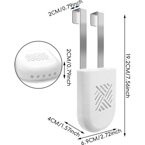 Soporte para cisterna de inodoro, Soporte para pastillas de limpieza de cisterna, Soporte blanco para pastillas de limpieza de cisterna (1/5)
