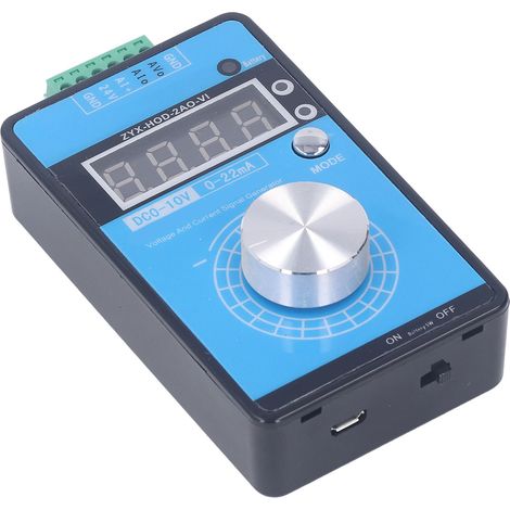 Générateur de signal analogique 0-10V 0-22mA, simulateur de courant continu 24V, calibrateur de tension et courant, module de test pour automatisation et industrie. (1/5)
