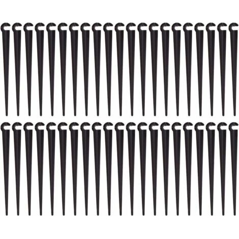 Piquets de Support de Tuyau d'irrigation Support Piquet de Tube Irrigation Goutte à Goutte Plastique Outil de Jardinage,Paquet de 100 (1/5)
