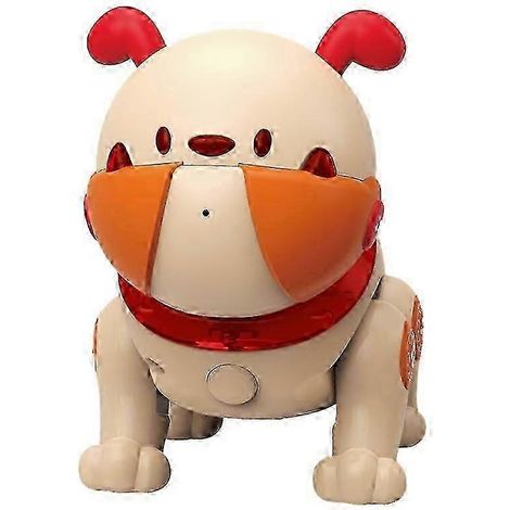 Chien robot avec musique et lumières, jouet robot orange multifonctionnel (1/5)