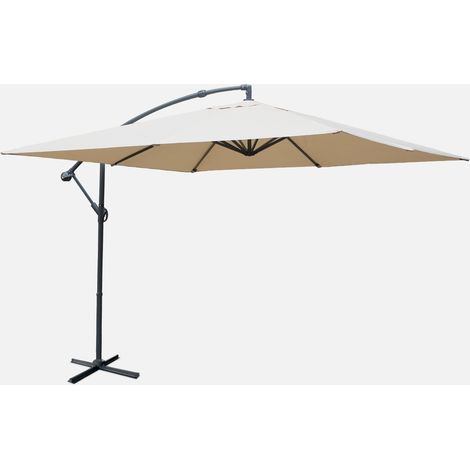Parasol cuadrado excéntrico, 3x3m (1/5)