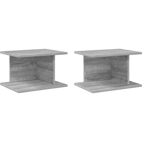 Maison Exclusive - Comodino 2 pcs Grigio Sonoma 40 x 30 x 25 cm Legno multistrato