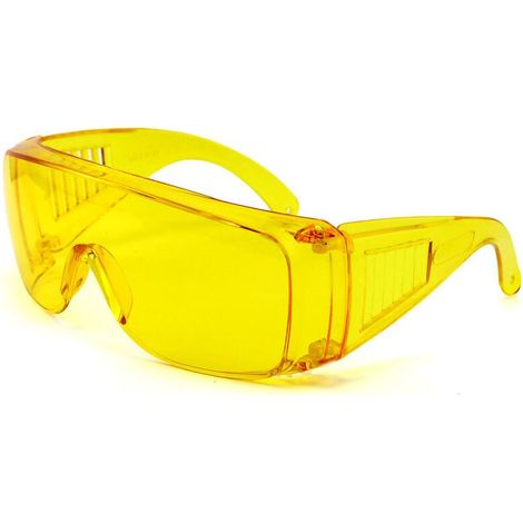 Lunettes UV pour des protections yeux et amélioration des objectifsLunettes de sécurité pour les opérateurs de lumière noire (Jaune) (1/5)