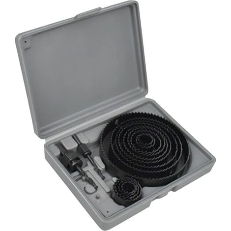 Kit de 16 scies cloches en acier au carbone pour une coupe rapide et nette, idéales pour les plaques fines en PVC. (1/5)