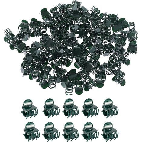 100 pièces Clips pour Plantes,Pince à Fleurs,Agrafe pour orchidées, pour Plantes Set,pour Les Accessoires pour Soutenir Les Plantes à l'intérieur et à l'extérieur (1/5)
