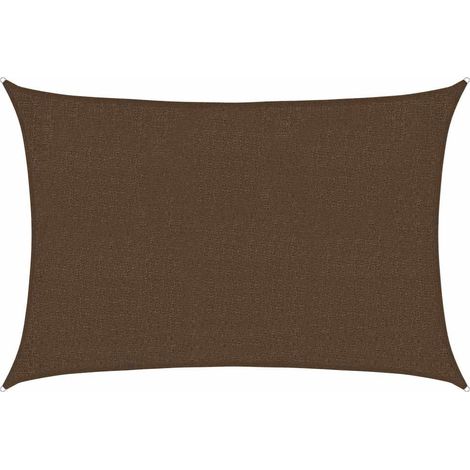 Vela Parasole Telo Ombra Parasole a Vela 160 g/m² Marrone 2x3 m in HDPE (1/4)