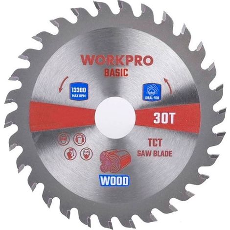 Disco de sierra circular tct para madera, basic, ø165 x 20 mm x 30 dientes
