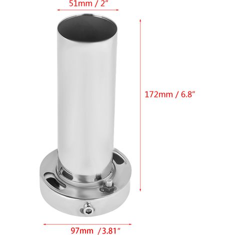 Silencieux d'échappement universel en acier inoxydable, silencieux réglable (4 pouces) (1/5)