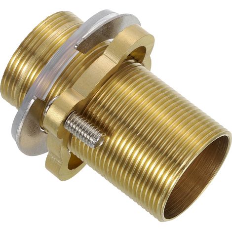 Extension de Tige de Montage de Robinet 2,4" X 1,25" Tuyau en Laiton Rallonge de Robinet Mamelon Écrou de Blocage Kit de Rallonge Fileté Allonger Pied Haut Fixe Avec Écrou Et Joint (1/5)