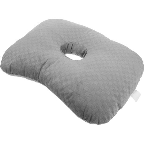 Oreiller pour Réduire Dormir avec Côté pour Ergonomique Trou en Central Tissu Polyester, Ajustement Compact et Confortable L'inconfort de Pendant Les Traitements L'oreille (1/5)