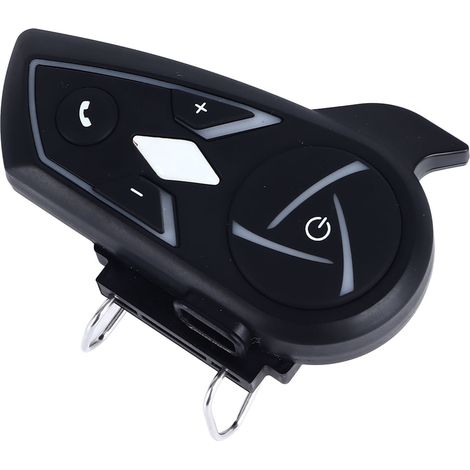 Système d'intercom Bluetooth pour casque de moto avec autonomie de 1000 m (12 utilisateurs), étanche à l'eau et à la poussière, éclairage LED et Bluetooth intégré. (1/5)