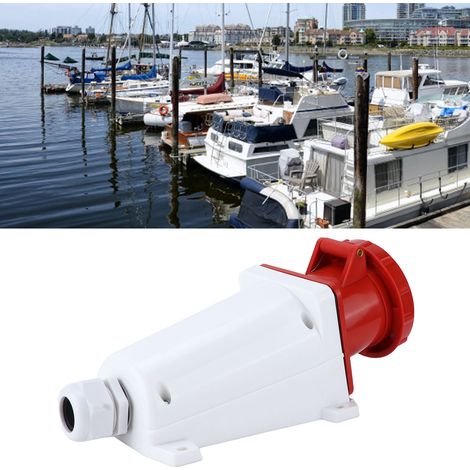 Prise industrielle étanche fixe en saillie, triphasée 5 broches 380-415 V 63 A 3P+N+T IP67 (1/5)