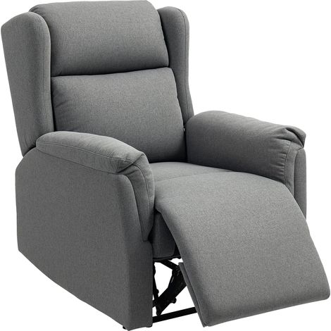 Relaxsessel, Fernsehsessel mit Liegefunktion, TV-Sessel mit Taschenfederkern, Gepolstert Liegesessel, Ruhesessel bis 150 kg belastbar für Wohnzimmer, Schlafzimmer, Dunkelgrau