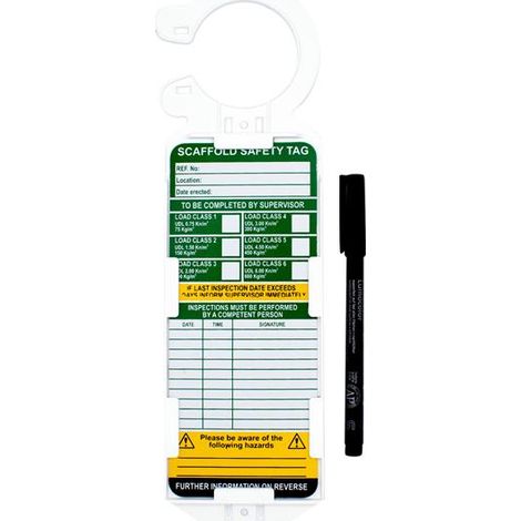 Scan TG01BOX Scaffold Tag Kit - 10 Kits per Box SCASCAFTAGB