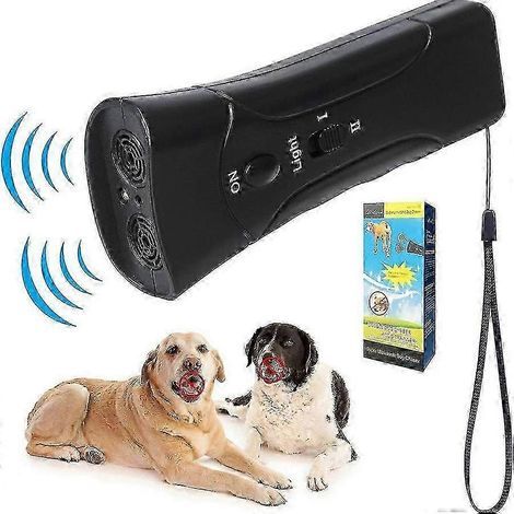 Dispositif anti-aboiements ultrasonique 3 en 1 pour chiens, outil de dressage portable. (1/5)