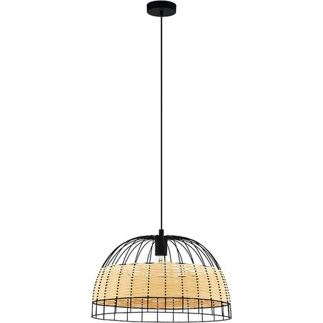 Lampadario Industrial Anwick 1 Luce Metallo Nero (1/3)