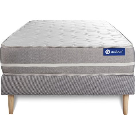 Actiflex touch matratze 80x200cm + Bettgestell mit lattenrost - Dicke : 20cm - Taschenfederkern- H3