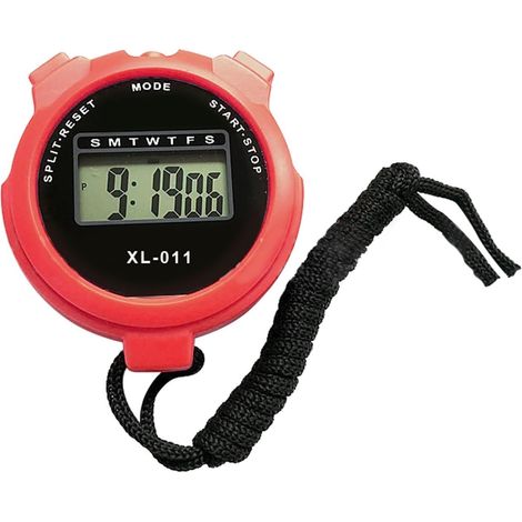 Réveil De Natation, Minuterie De Course, Sports De Plein Air, Fitness, Portable, Affichage LCD, Chronomètre Numérique, Calendrier D'entraînement(Red)