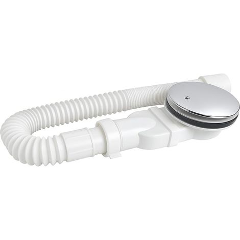 Ensemble de bonde de douche 90MM, extra plate évacuation ensemble trou d'évacuation pour receveur de douche, siphon avec système anti-odeurs, tamis à cheveux, tuyau flexible, couvercle chromé (1/5)