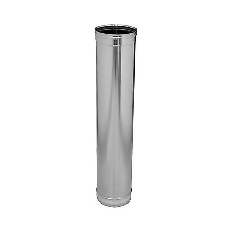Conduit de fumée droit Ø150mm – Acier inoxydable – Longueur 930mm – Joint d'étanchéité triple lèvre – Pour chaudières étanches et à condensation – Dinak