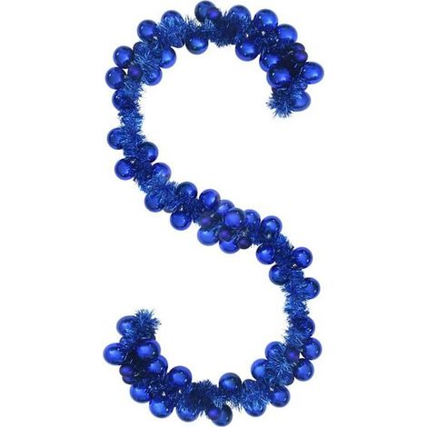 Couronne de Noël bleue, 186 cm, polystyrène (1/5)